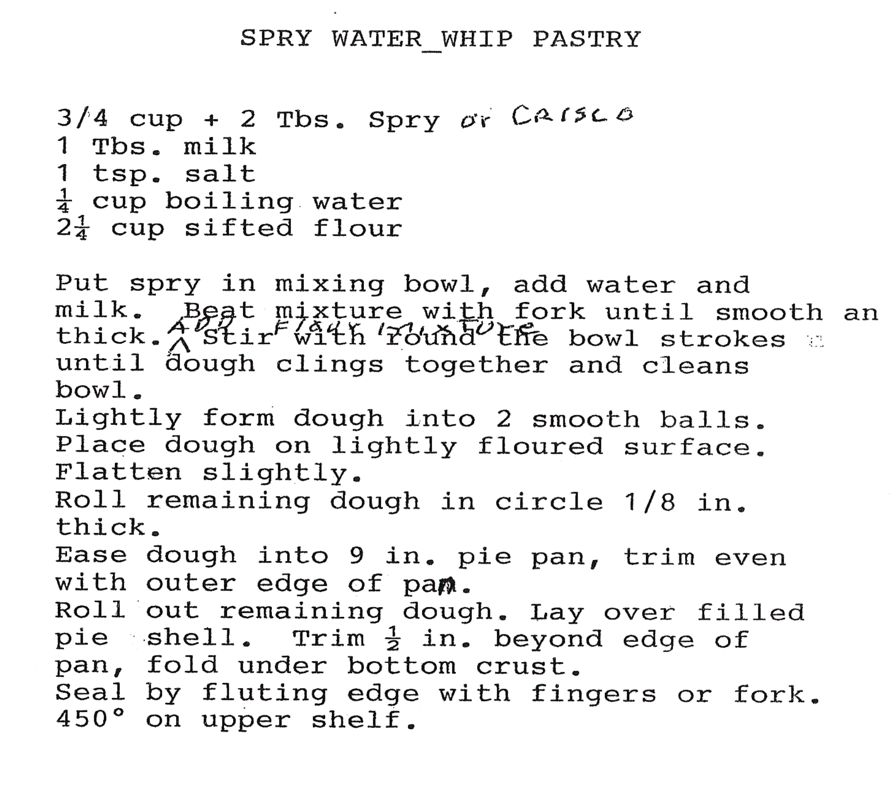 Spry Water Whip Pastry Image